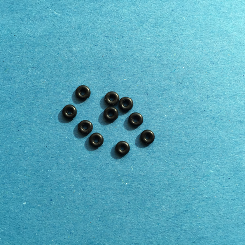 Pack of black nitrile O-rings for 1.2mm glass